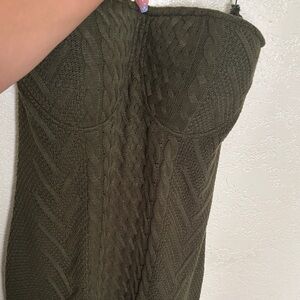 Fashion Nova Olive Strapless Dress